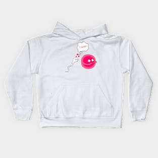 Cute Sperm and Egg Ovum Cute Couple Kids Hoodie